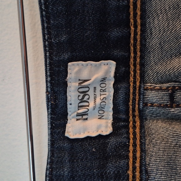 Hudson Beth Crop Baby Boot Cut Jeans Medium Wash Flap Pocket Size 29 - Picture 4 of 9
